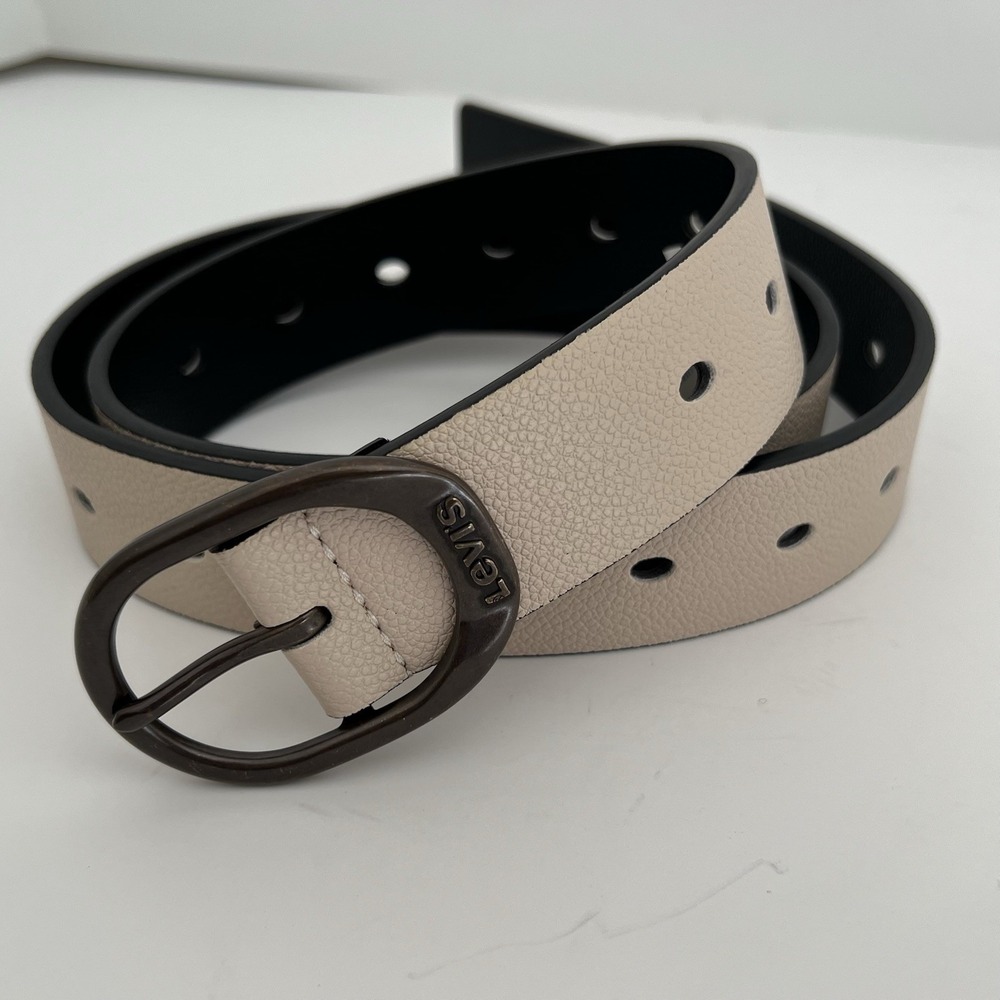 Levi's Belt Large L  Bone/Black NWT 44"
